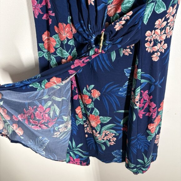 Tommy Bahama Women L Carmela Fabric Clara Breezy Bouquet Faux-Wrap Dress NWOT - Picture 5 of 12